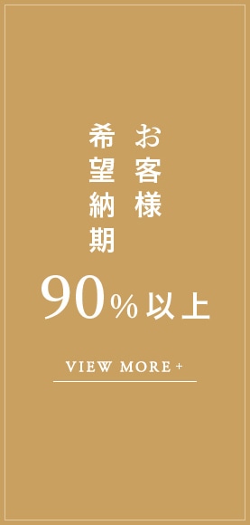 お客様希望納期90％以上 VIEW MORE