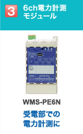 6ch電力計測モジュール：WMS-PE6N 受電部での電力計測に