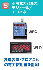 小形電力パルスモジュール／エコパネ 製造装置・フロアごとの電力使用量を計測