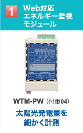 Web対応エネルギー監視モジュール：WTM-PW （付番04） 太陽光発電量を細かく計測