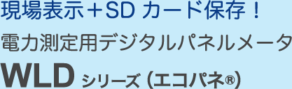 現場表示＋SDカード保存！ 電力測定用デジタルパネルメータ WLD シリーズ（エコパネ®）