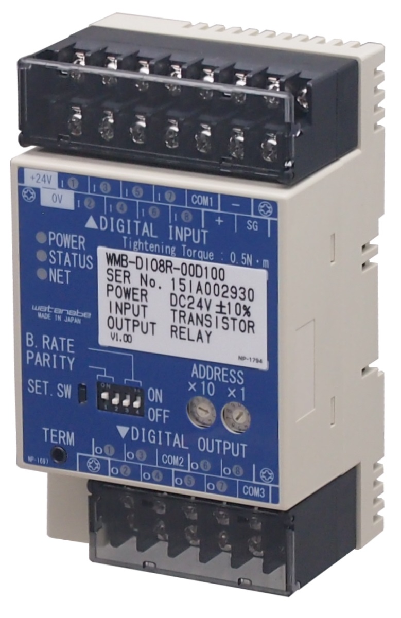 わたデジタル流量計コントローラー　CORRENTE PRS未使用品 リモートI/O | デジタル入出力モジュール（8点） | WMB-DIO8R